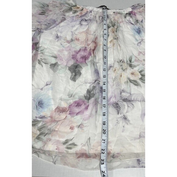 Viola Borghi Blouse White Floral Lined Silk Flowy Fairy Romantic Womens Medium - Picture 8 of 14